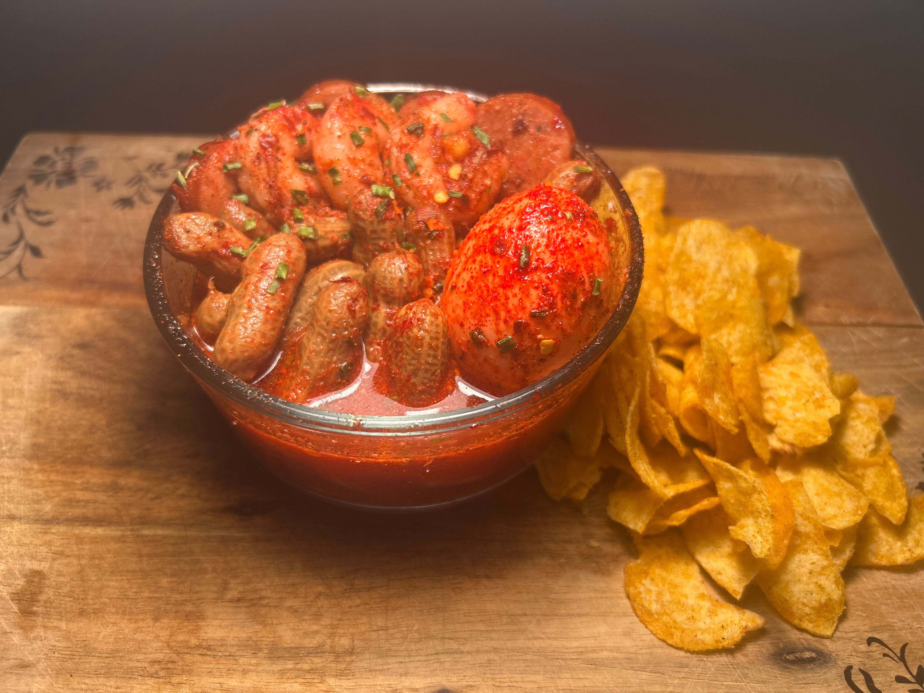 Slow-Cooked Cajun Boiled Peanuts with Shrimp, Sausage & Egg in Signature Cajun Sauce | Spicy Mukbang Favorite